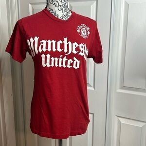 Manchester‎ Red White S Short Sleeve T Shirt